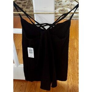 Torrid Size 1 Black Foxy Strappy Cami Crisscross Spaghetti Strap Tank Top